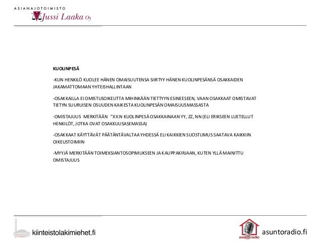 pesänjakajan määrääminen pesänjakajan määrääminen